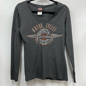 Harley-Davidson M Outerbanks North Carolina Patch Shirt long sleeve v-neck 2014